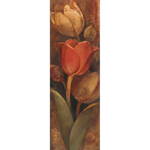 Tulip Shadow II Gold Ornate Wood Framed Art Print with Double Matting by Hristova, Albena