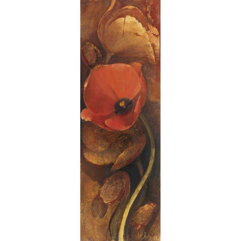 Tulip Shadow III Black Modern Wood Framed Art Print by Hristova, Albena