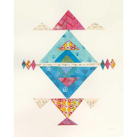 Modern Abstract Design II Gold Ornate Wood Framed Art Print with Double Matting by Prahl, Courtney