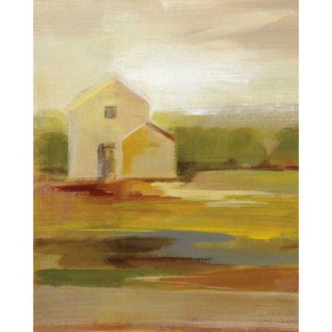 Hillside Barn I v2 White Modern Wood Framed Art Print by Vassileva, Silvia