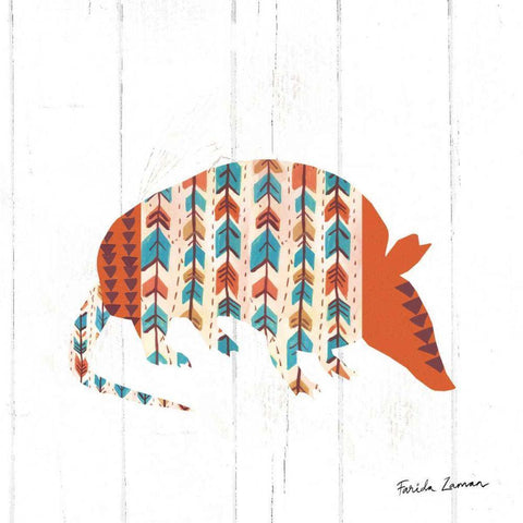 Southwestern Vibes I White Modern Wood Framed Art Print by Zaman, Farida