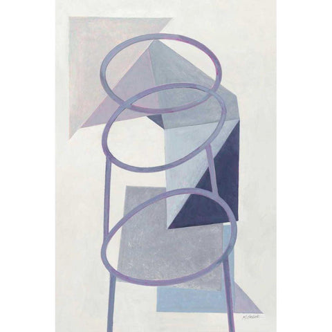 Paper Trail II White Modern Wood Framed Art Print by Schick, Mike