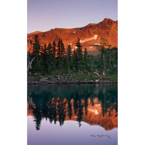 Mount Jefferson Panel I Black Modern Wood Framed Art Print with Double Matting by Audit, Lisa