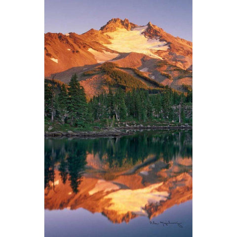 Mount Jefferson Panel II Black Modern Wood Framed Art Print by Audit, Lisa