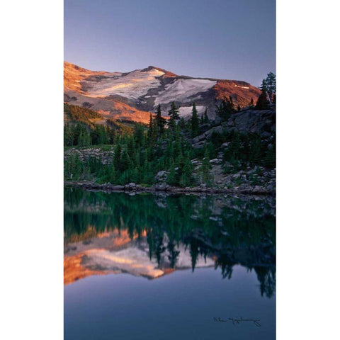 Mount Jefferson Panel III Gold Ornate Wood Framed Art Print with Double Matting by Audit, Lisa