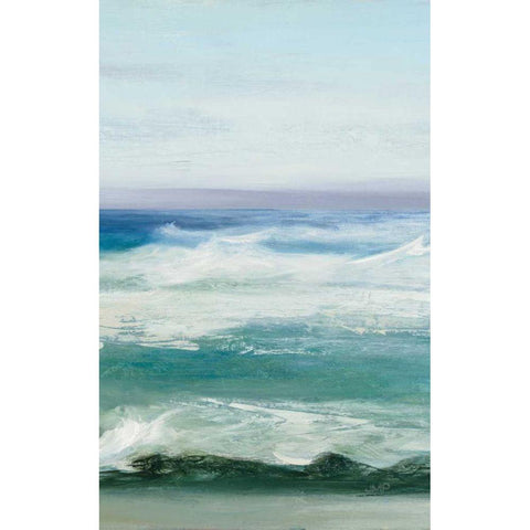 Azure Ocean III White Modern Wood Framed Art Print by Purinton, Julia