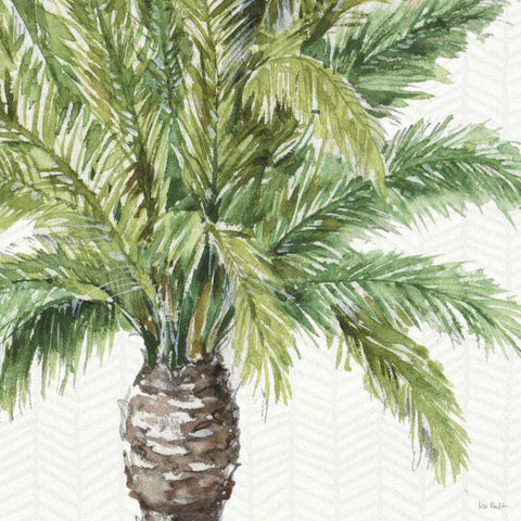 Mixed Greens III White Modern Wood Framed Art Print with Double Matting by Audit, Lisa