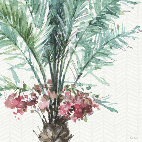 Mixed Greens V White Modern Wood Framed Art Print with Double Matting by Audit, Lisa