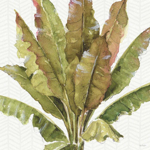 Mixed Greens VII White Modern Wood Framed Art Print with Double Matting by Audit, Lisa