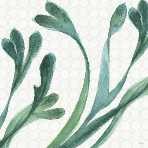 Mixed Greens XXIV White Modern Wood Framed Art Print with Double Matting by Audit, Lisa