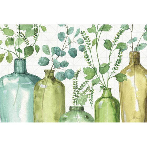 Mixed Greens L Black Modern Wood Framed Art Print by Audit, Lisa