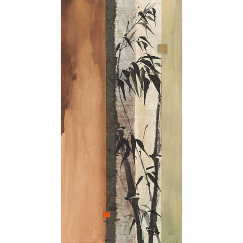 Walnut Panel I Black Modern Wood Framed Art Print with Double Matting by Paschke, Chris