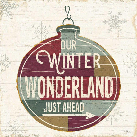 Christmas Signs II Gold Ornate Wood Framed Art Print with Double Matting by Pela Studio