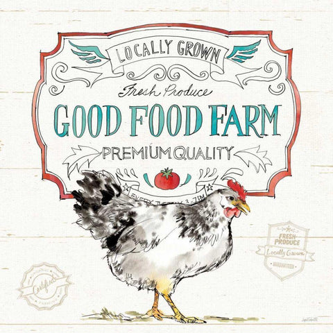 Down on the Farm V White Modern Wood Framed Art Print by Tavoletti, Anne