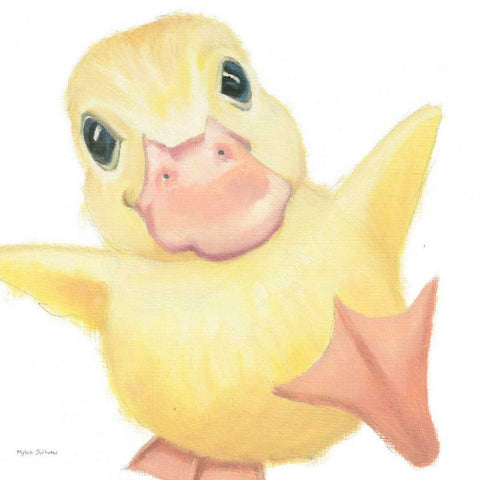 Farm Friends II White Modern Wood Framed Art Print with Double Matting by Sullivan, Myles