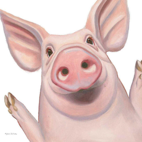 Farm Friends IV White Modern Wood Framed Art Print by Sullivan, Myles