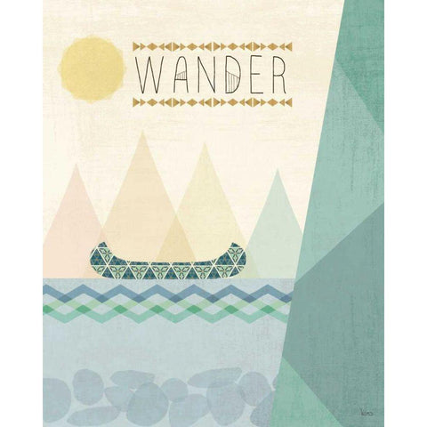 Outdoor Geo III Black Modern Wood Framed Art Print with Double Matting by Charron, Veronique