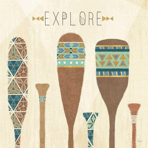 Outdoor Geo VII White Modern Wood Framed Art Print by Charron, Veronique