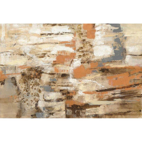 Copper and Wood White Modern Wood Framed Art Print by Vassileva, Silvia