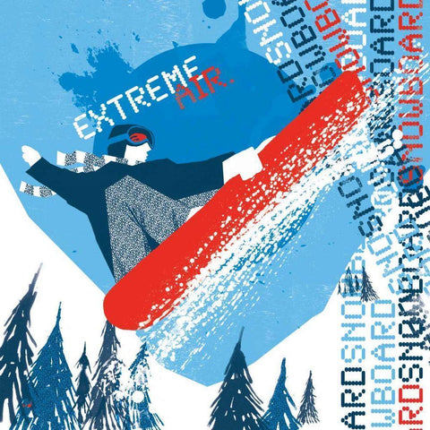 Extreme Air I Black Modern Wood Framed Art Print by Mullan, Michael