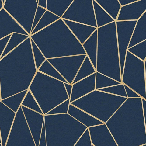 Succulent Pattern Navy Black Modern Wood Framed Art Print by Wild Apple Portfolio