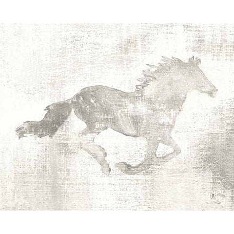 Mustang Study Neutral Black Modern Wood Framed Art Print with Double Matting by Mousseau, Studio