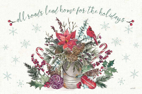 Seasonal Charm I White Modern Wood Framed Art Print with Double Matting by Tavoletti, Anne