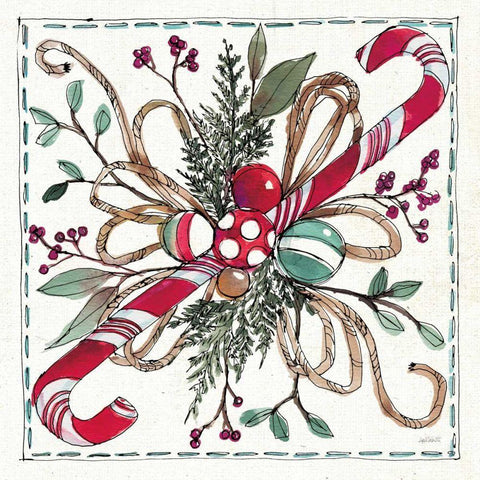 Seasonal Charm VI White Modern Wood Framed Art Print with Double Matting by Tavoletti, Anne