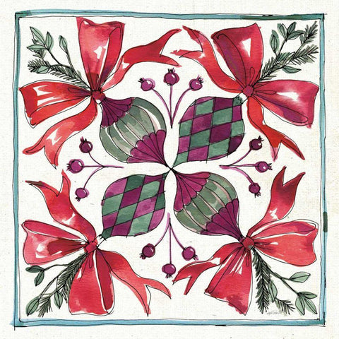 Seasonal Charm IX White Modern Wood Framed Art Print with Double Matting by Tavoletti, Anne