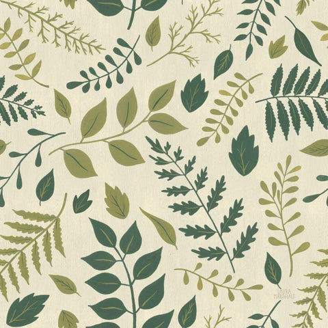 Autumn Garden Pattern VII Gold Ornate Wood Framed Art Print with Double Matting by Marshall, Laura