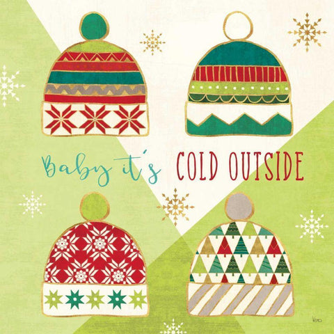 Winter Wishes III Gold Ornate Wood Framed Art Print with Double Matting by Charron, Veronique