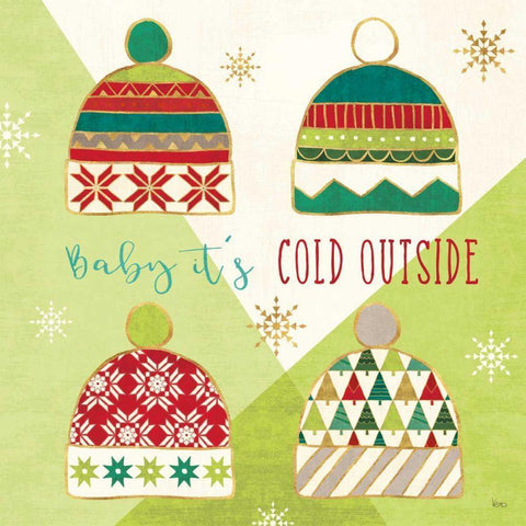 Winter Wishes III White Modern Wood Framed Art Print with Double Matting by Charron, Veronique