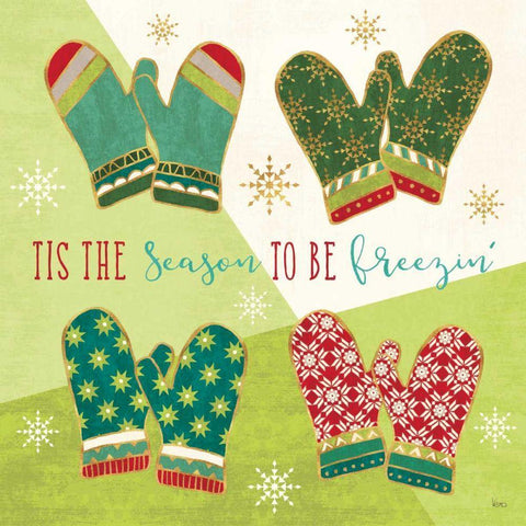 Winter Wishes IV White Modern Wood Framed Art Print with Double Matting by Charron, Veronique