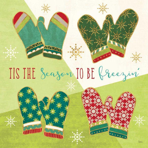 Winter Wishes IV Gold Ornate Wood Framed Art Print with Double Matting by Charron, Veronique