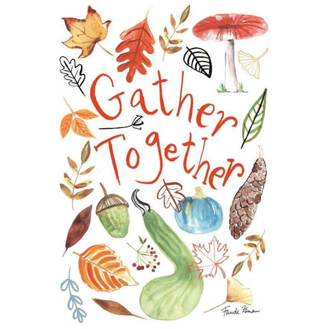 Hello Fall II Gold Ornate Wood Framed Art Print with Double Matting by Zaman, Farida