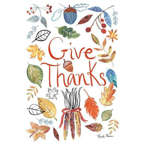 Hello Fall IV Gold Ornate Wood Framed Art Print with Double Matting by Zaman, Farida