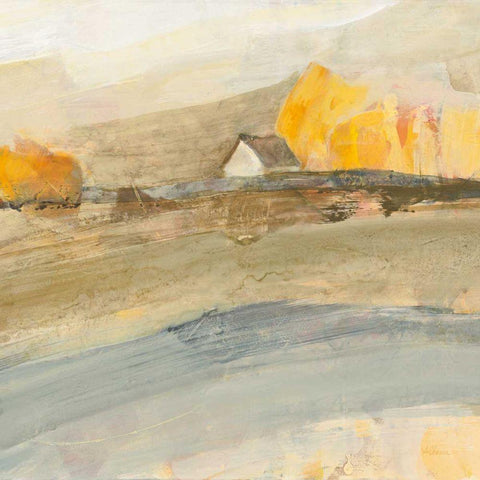 Coming Home Neutral Crop White Modern Wood Framed Art Print with Double Matting by Hristova, Albena