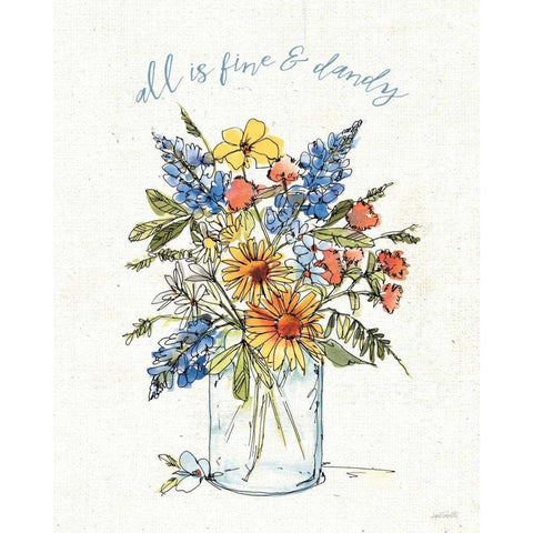 Texas Bluebonnet II Black Modern Wood Framed Art Print with Double Matting by Tavoletti, Anne