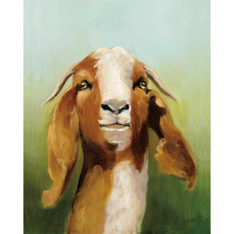 Got Your Goat v2 Black Modern Wood Framed Art Print with Double Matting by Purinton, Julia