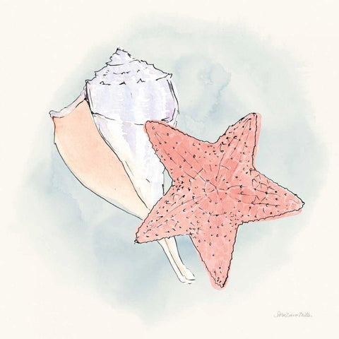 Sea Life II Black Modern Wood Framed Art Print by Miller, Sara Zieve