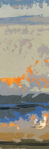 Evening Killala Bay II White Modern Wood Framed Art Print with Double Matting by Dowling, Grainne