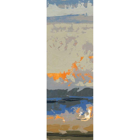 Evening Killala Bay II White Modern Wood Framed Art Print by Dowling, Grainne