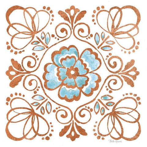 October Garden X White Modern Wood Framed Art Print with Double Matting by Grove, Beth
