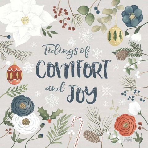 Holiday Garden VI White Modern Wood Framed Art Print by Marshall, Laura