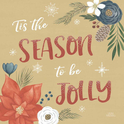 Holiday Garden VII Black Modern Wood Framed Art Print by Marshall, Laura