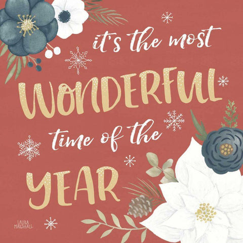 Holiday Garden VIII White Modern Wood Framed Art Print with Double Matting by Marshall, Laura