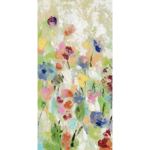 Springtime Meadow Flowers II White Modern Wood Framed Art Print by Vassileva, Silvia