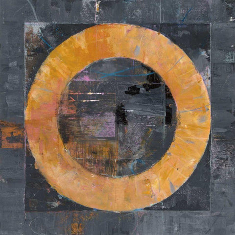 Roundabout White Modern Wood Framed Art Print with Double Matting by Schick, Mike