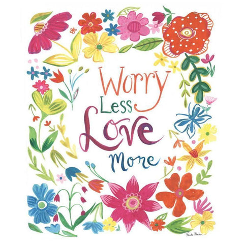 Floral Quote I Gold Ornate Wood Framed Art Print with Double Matting by Zaman, Farida