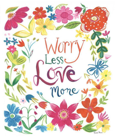 Floral Quote I Black Ornate Wood Framed Art Print with Double Matting by Zaman, Farida